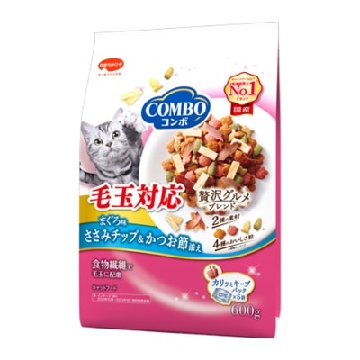 美人魚 去毛球配方 鰹魚味配吞拿魚鰹魚 貓乾糧 600g (120g x5) 047224 image