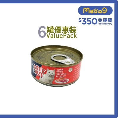 TASTY PRIZE [6cans]Tuna With Salmon In Jelly (70g x6) Cat Can 30126 image