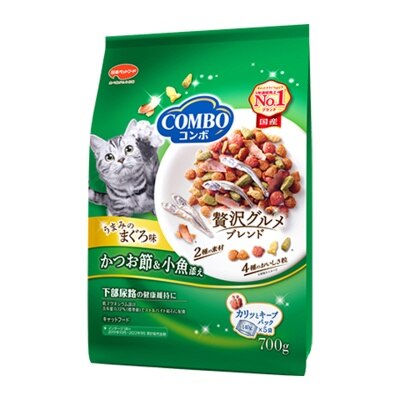 美人魚 吞拿魚味配鰹魚小魚 貓乾糧 700g (140g x5) 042298 image
