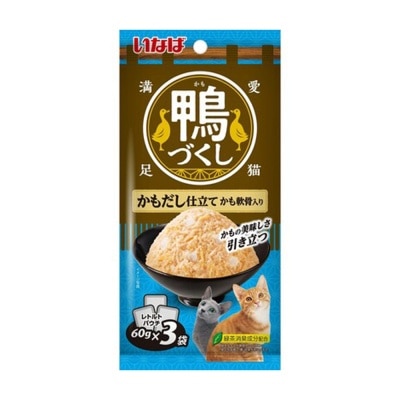 INABA Duck Soup & Duck Cartilage Flavor (60g x 3) QCR 102 Cat Wet Pack 897009 image
