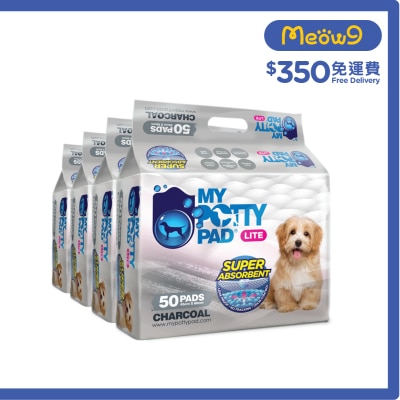 MY POTTY PAD - [BoxSet]Lite Charcoal- Pet Sheet (M) (45cm x 60cm) (50 pads x 4) Pet Training Sheets