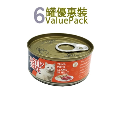 滋味賞 - [6罐裝] 吞拿魚+蜆(啫喱) 70g x6 貓罐頭 21077