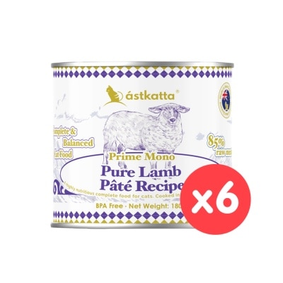 ASTKATTA [6罐裝] 純溯系列 純淨天然肉醬罐 純羊肉 (180g x6) 貓主食罐頭 361581 image