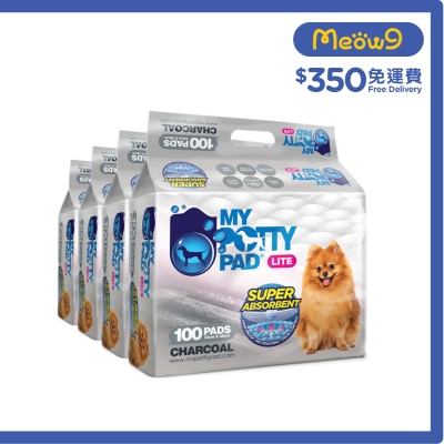 MY POTTY PAD - [箱裝優惠]殿堂吸*活性炭 *薄型*經濟寵物 狗尿墊 (細碼) (33cm x 45cm) (100片 X 4)