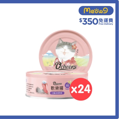 歡樂城市 - [24罐]天然無膠主食罐(肉泥) - 火雞 + 石斑魚精(80gX24) 主食罐 貓罐 630138
