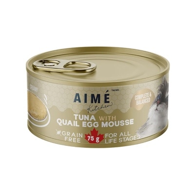 AIME KITCHEN 吞拿魚鵪鶉蛋慕絲 (75g) 全貓罐頭 020025 image