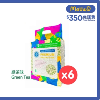 COOL PETSSS - [箱裝優惠] COOL CATSSS 豆腐砂-綠茶味 (2.0mm) 6L x 6