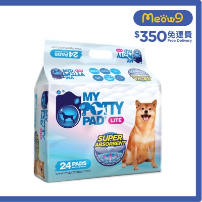 MY POTTY PAD 殿堂吸*薄型*經濟寵物 狗尿墊 (大碼) (60cm x 90cm;24 片)