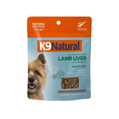 K9 NATURAL Freeze dried Healthy Bites Lamb Liver (50g) Dog Snack 373073 image