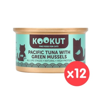 KOOKUT [12罐裝] 太平洋吞拿魚綠唇青口仔 (70g x12) 貓罐頭 010405 image