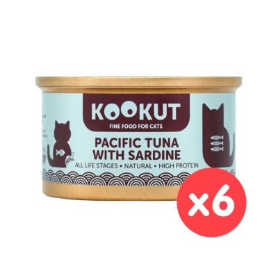 KOOKUT [6罐裝] 太平洋吞拿魚沙甸魚 (70g x6) 貓罐頭 008297 image