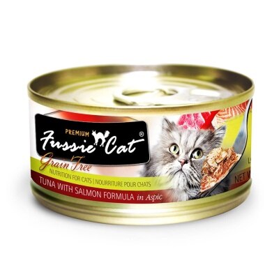 FUSSIE CAT 黑鑽 吞拿魚 三文魚 純天然 肉凍 貓罐頭 (80g) 13054 GRC image