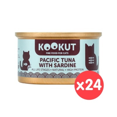 KOOKUT [24罐裝] 太平洋吞拿魚沙甸魚 (70g x24) 貓罐頭 008297 image