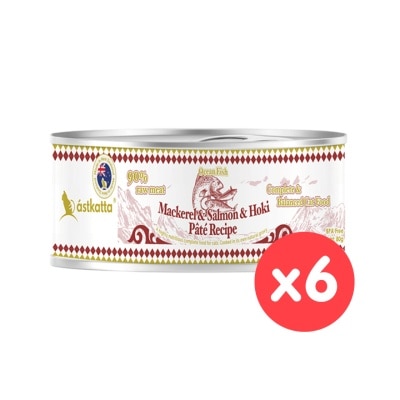 ASTKATTA [6罐裝] 澄海系列 純淨天然肉醬罐 鯖魚&三文魚&紐西蘭藍鱈魚 (80g x6) 貓主食罐頭 361567 image