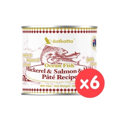 ASTKATTA [6罐裝] 澄海系列 純淨天然肉醬罐 鯖魚&三文魚&紐西蘭藍鱈魚 (180g x6) 貓主食罐頭 361611 image