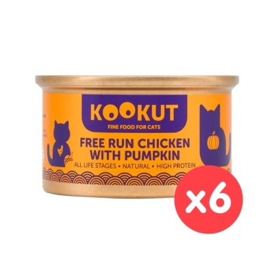 KOOKUT [6罐裝] 放養雞南瓜 (70g x6) 貓罐頭 010436 image