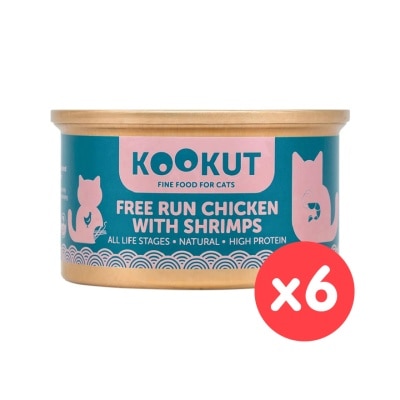 KOOKUT [6罐裝] 放養雞鮮蝦 (70g x6) 貓罐頭 008310 image