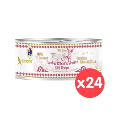 ASTKATTA [24罐裝] 野境系列 純淨天然肉醬罐 羊肉&兔肉&鹿肉 (80g x24) 貓主食罐頭 361550 image