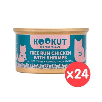 KOOKUT [24罐裝] 放養雞鮮蝦 (70g x24) 貓罐頭 008310 image