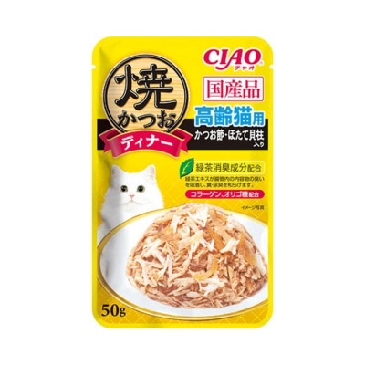 01234567890123456789 CIAO 木魚‧帶子風味 (50g) 高齡貓用 IC 234 貓濕包 image