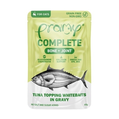 PRAMY Tuna Topping Whitebaits in gravy (60g) Cat Pouch 044515 image