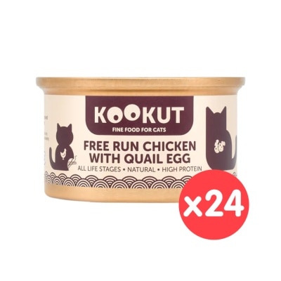 KOOKUT [24罐裝] 放養雞鵪鶉蛋 (70g x24) 貓罐頭 002801 image