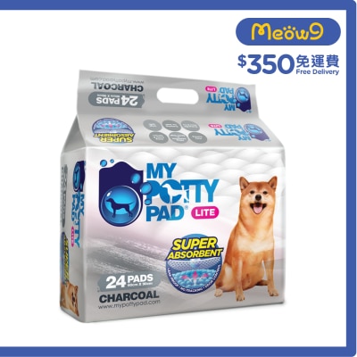 MY POTTY PAD - Lite Charcoal - Pet Sheet (L) (60cm x 90cm) (24 pads) Pet Training Sheets