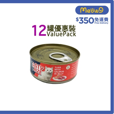 TASTY PRIZE [12cans]Tuna With Salmon In Jelly (70g x12) Cat Can 30126 image