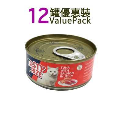 滋味賞 [12罐裝]吞拿魚+三文魚(啫喱) (70g x12) 貓罐頭 30126