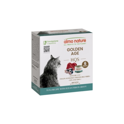 ALMO NATURE - HQS Supportive Formula Golden Age - Tuna Recipe with Ocean Fish in Gravy (50g x 6) 1257
