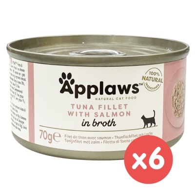 APPLAWS [6罐裝]吞拿魚&三文魚 (70g x6) 貓罐頭  新舊包裝隨機發送