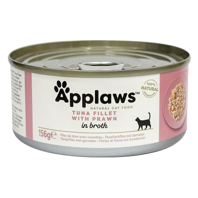 APPLAWS 貓罐頭 - 吞拿魚&蝦 (156g) Tuna Fillet with Prawns  新舊包裝隨機發送