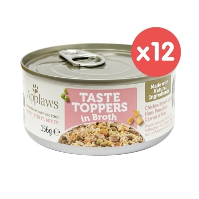 APPLAWS 雞柳火腿蔬菜狗罐頭 (156g x12)