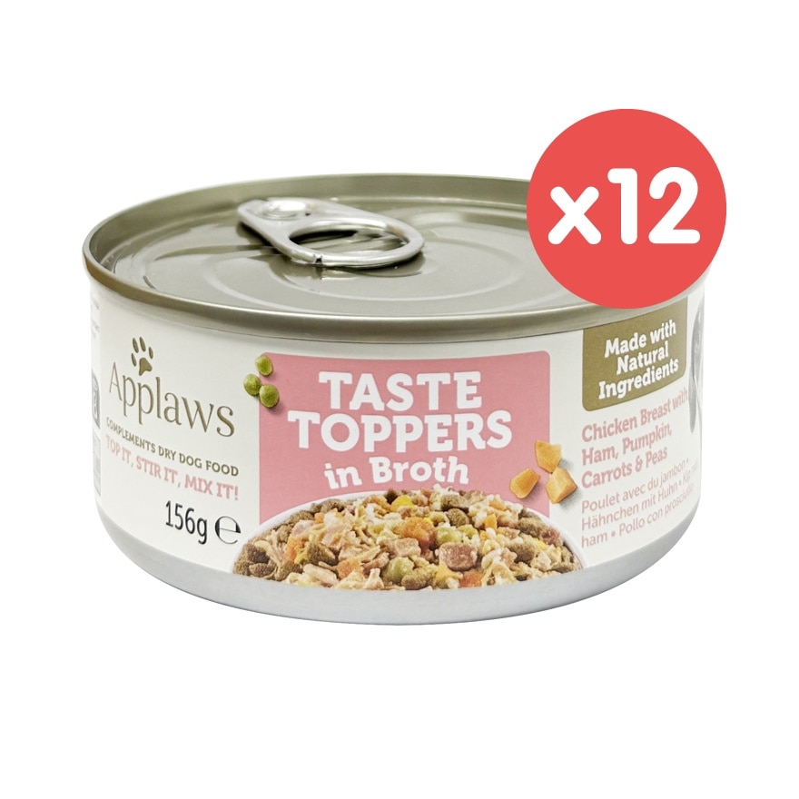 APPLAWS 雞柳火腿蔬菜狗罐頭 (156g x12)