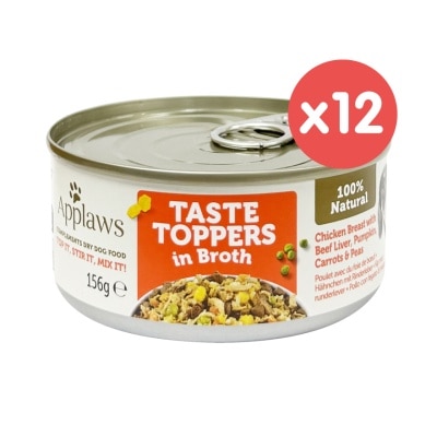 APPLAWS 雞柳牛肝蔬菜狗罐頭 (156g x12)