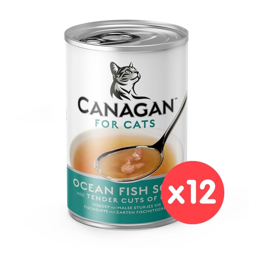 CANAGAN [12罐裝] 營養補水沙丁魚配鯖魚湯 (140g x12) 貓罐頭