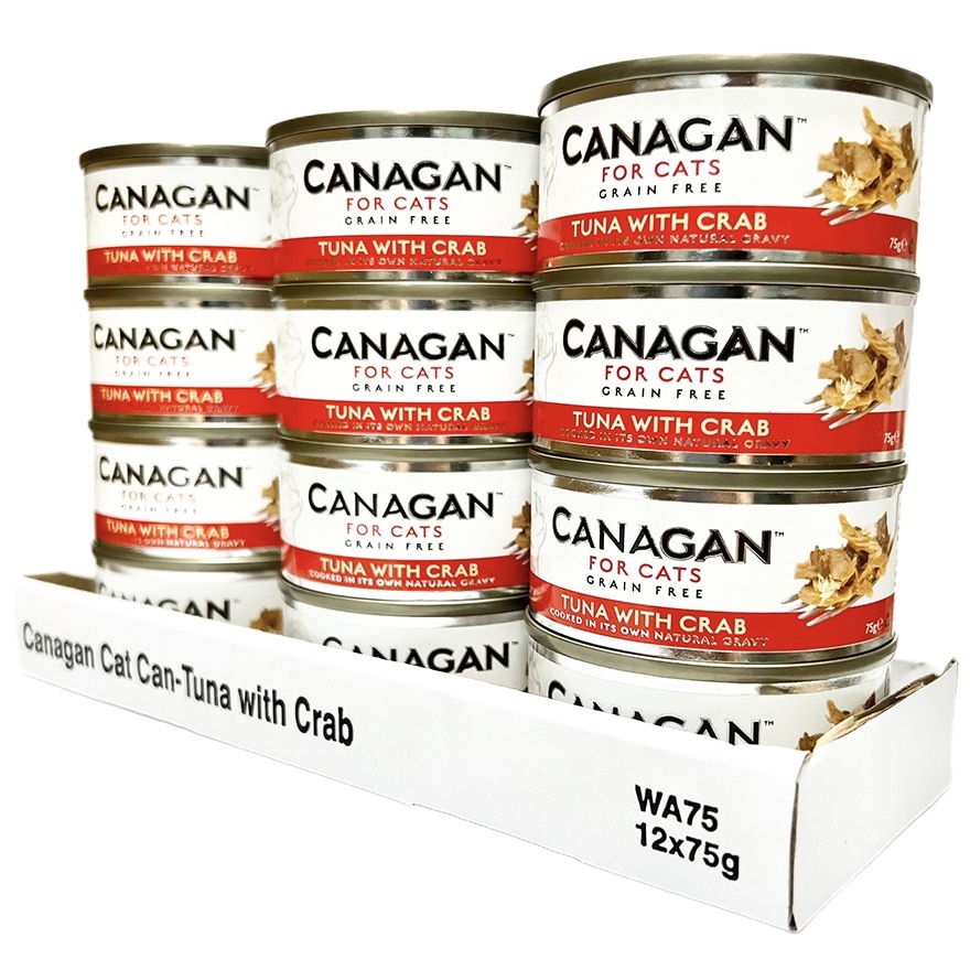 CANAGAN 吞拿魚伴蟹肉貓罐頭(75gx12罐) - Canagan 原之選