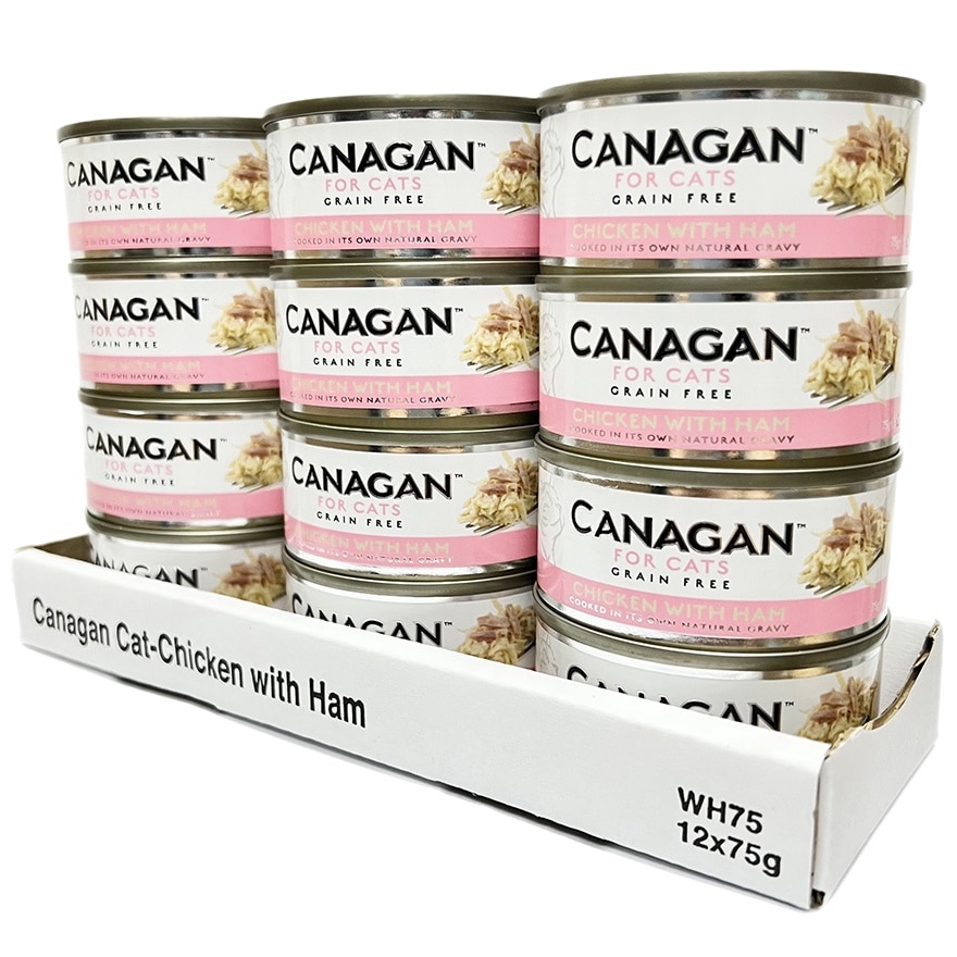 CANAGAN 雞肉伴火腿貓罐頭(75gx12罐) - Canagan 原之選