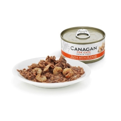 CANAGAN 吞拿魚伴蝦貓罐頭(75gx12罐) - Canagan 原之選