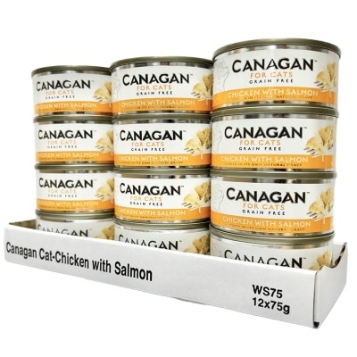 CANAGAN 雞肉伴三文魚貓罐頭(75gx12罐) - Canagan 原之選