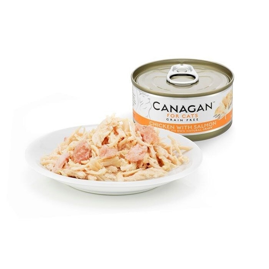 CANAGAN 雞肉伴三文魚貓罐頭(75gx12罐) - Canagan 原之選