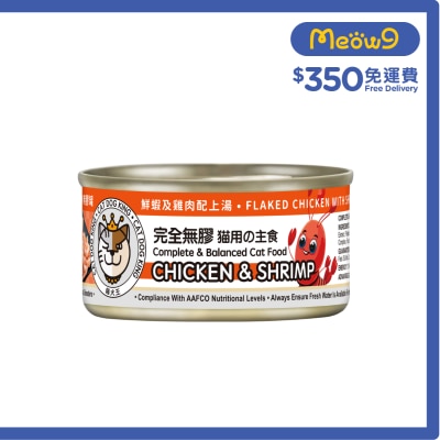 貓犬王 貓犬王 貓用之主食 鮮蝦及雞肉肉絲湯罐 (80g)