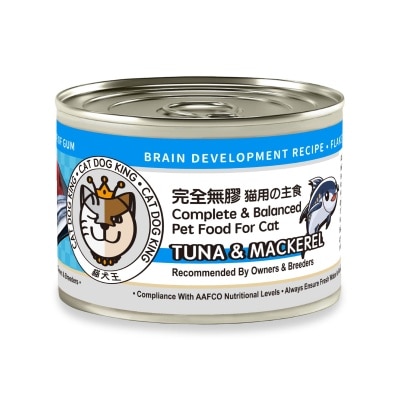 貓犬王 - 貓犬王 貓用之主食 吞拿魚及鯖魚肉絲湯罐 (170g)