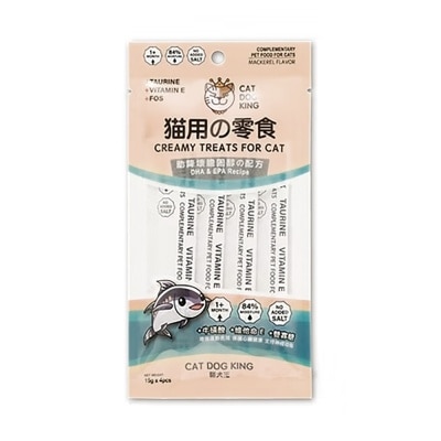 貓犬王 貓用肉泥零食條 鯖魚口味 (15gx4) 220573