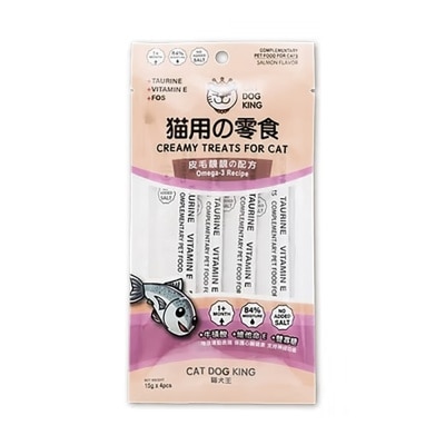 貓犬王 貓用肉泥零食條 三文魚口味 (15gx4) 220597