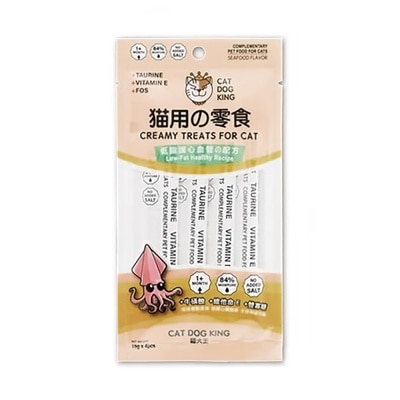 貓犬王 貓用肉泥零食條 海鮮口味 (15gx4) 220610
