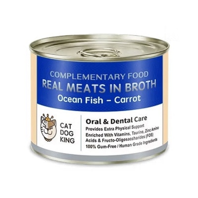 CAT DOG KING Real Meat Broth Cat & Dog Energy Can (Ocean Fish & Carrots) (170g) 220870 image