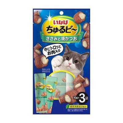 INABA 流心粒粒 -貓小食- 雞肉+燒鰹魚 (10gx3袋) QSC-267