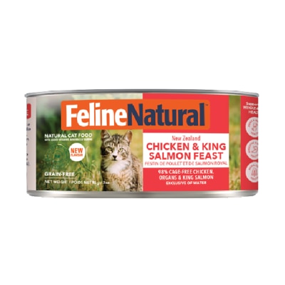 FELINE NATURAL - F9 貓罐頭 - 雞肉和三文魚盛宴 (85g) 372748