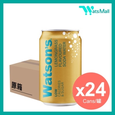 WATSONS Lemongrass Flavoured Soda Water 330ML (24 cans)